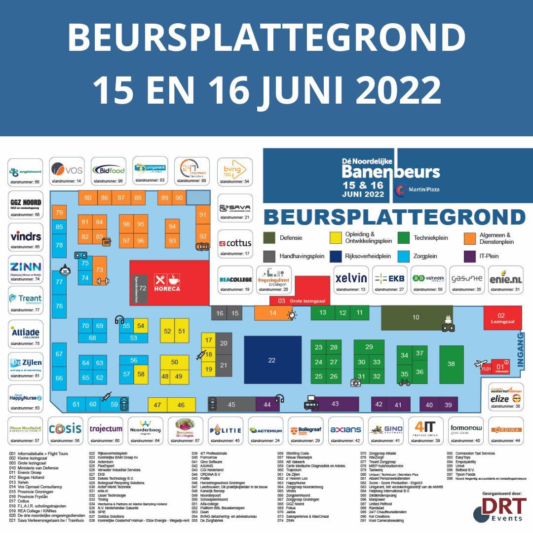 Bekijk nu het plattegrond van De Noordelijke Banenbeurs